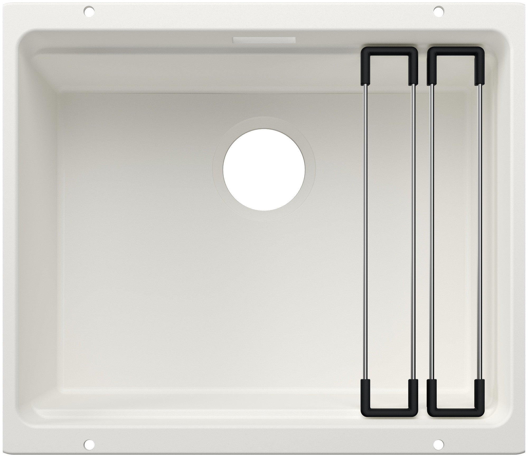 Chiuveta bucatarie Subline 500, 527759, sub blat, silgranit alb 530 x 460 mm, Blanco